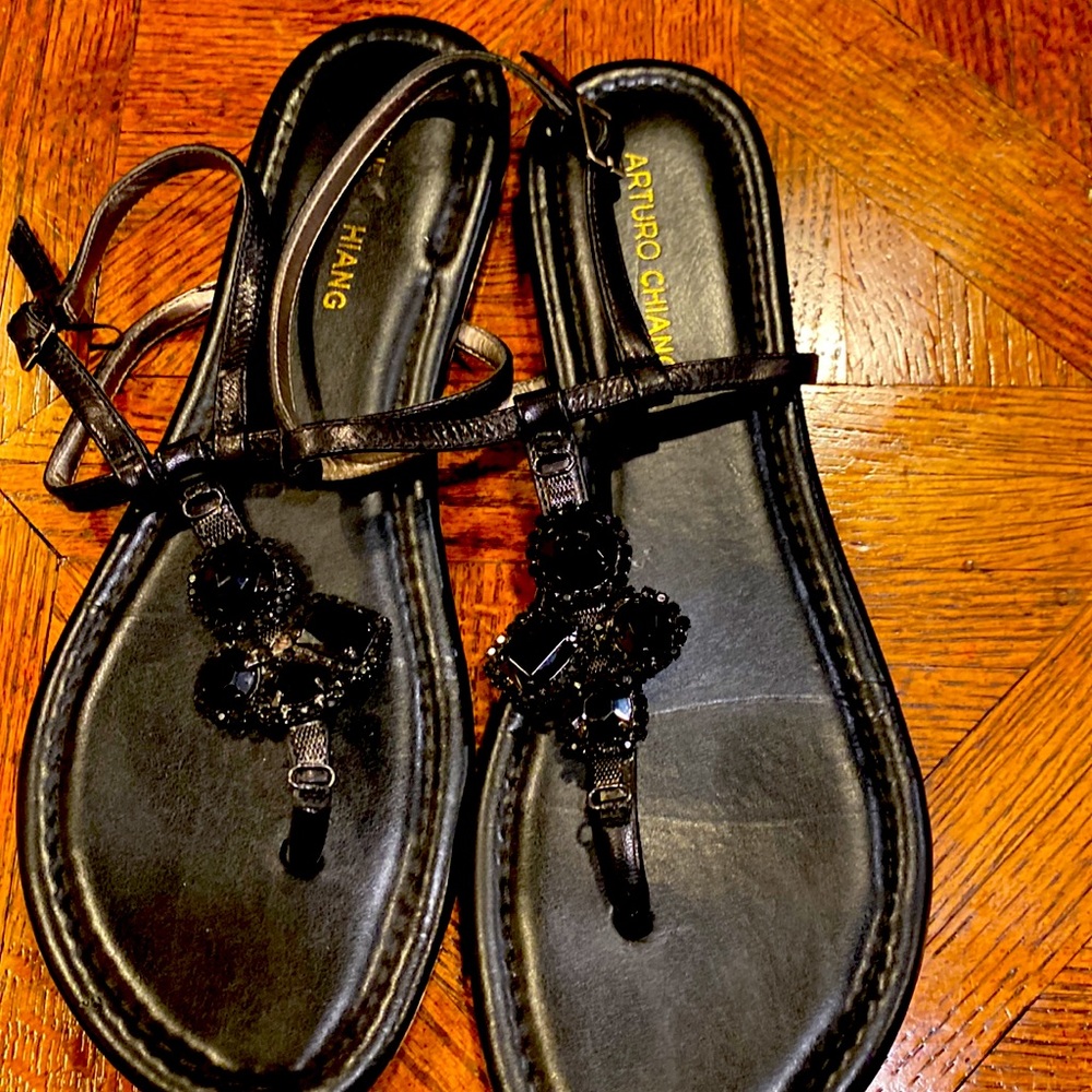 Arturo Chiang Black Onyx Slides size 10